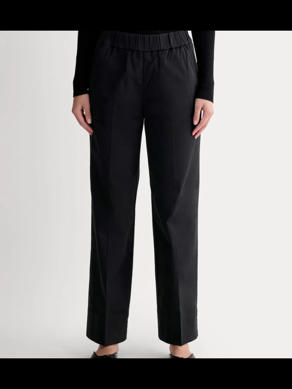 Everlane Black Cotton Easy Pant - Picture 2 of 6